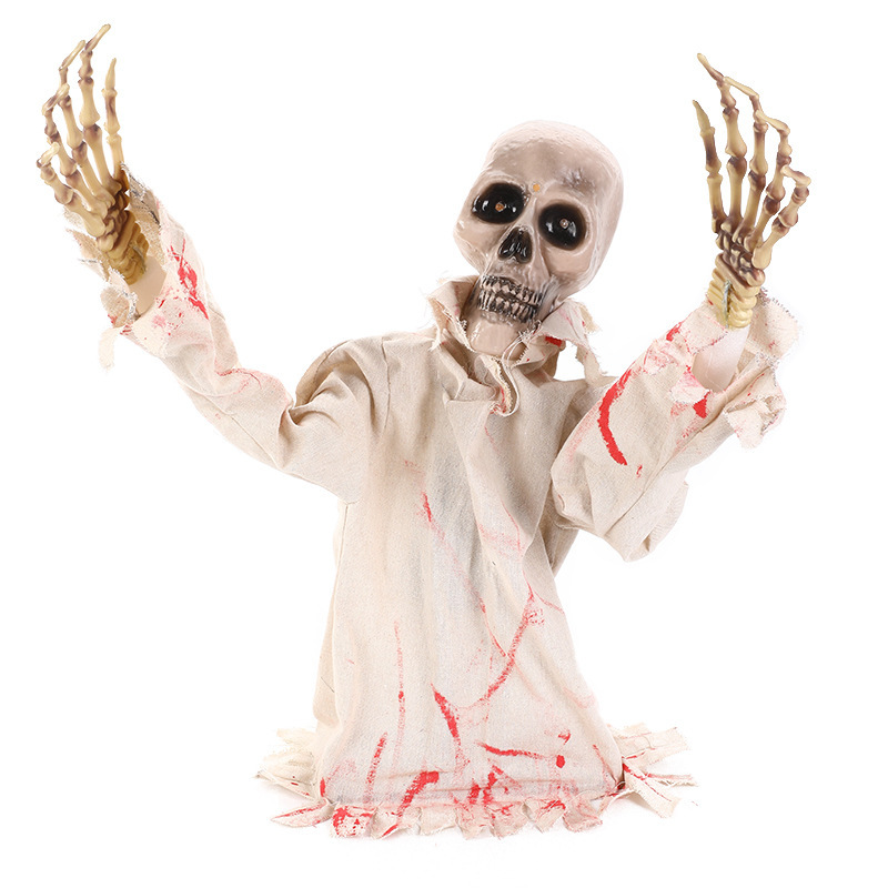 Halloween nuevo control de voz zombie decoración de juguetes accesorios adornos accesorios de terror transfronterizos lámparas de regalo