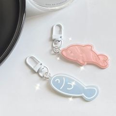 Adorable Little Fish and Dolphin Keychain Set from the "Ocean Girl Series" - Cute Gift for Couples and Best Friends, Perfect as Decorative Accessories