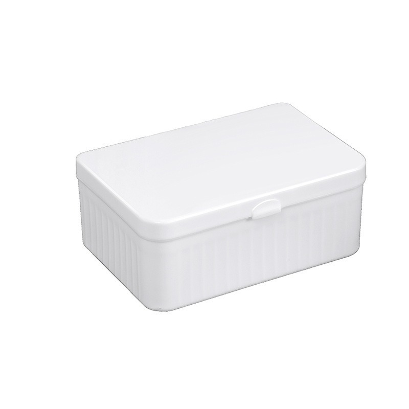 Caja de almacenamiento de cosméticos a prueba de polvo con tapa de color puro, caja de almacenamiento de escritorio de gran capacidad, venta directa de fábrica al por mayor
