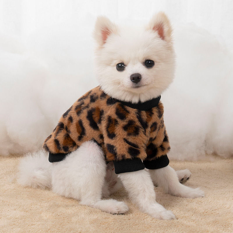 Pets clothes New products Small dogs Autumn and winter Teddy Puppies lovely Plush Feet Sweater Kitty Cross border