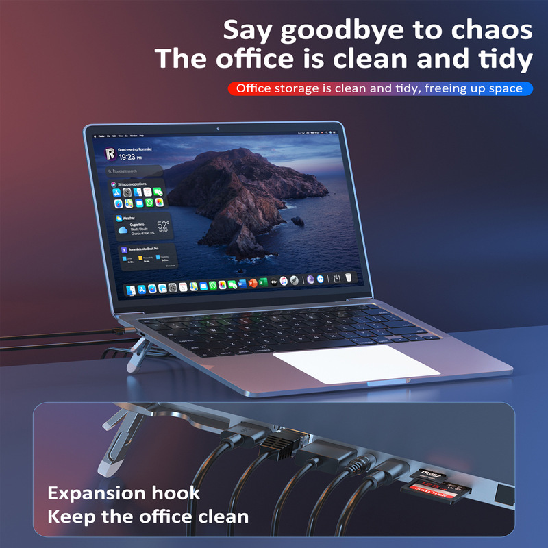 Usbtypec Laptop Stand Hubhdmi Expansion Dock Card Reader Typec Cooling Expansion Dock Usb3.0