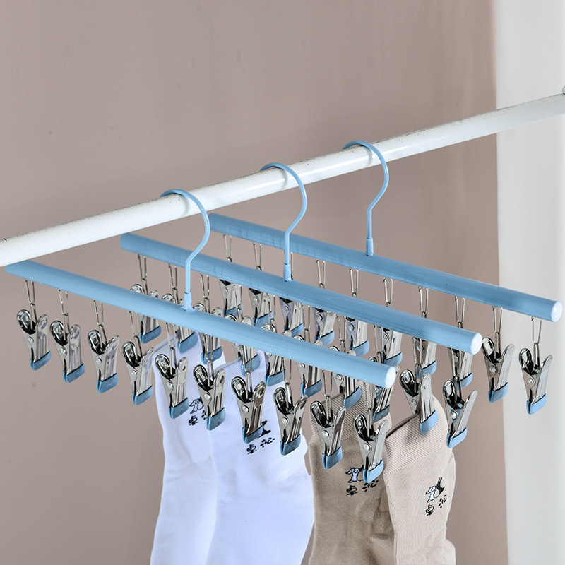 Colgador de Calcetines con Pinzas de Plástico, A Prueba de Viento y Multifuncional, para Balcón y Uso Doméstico