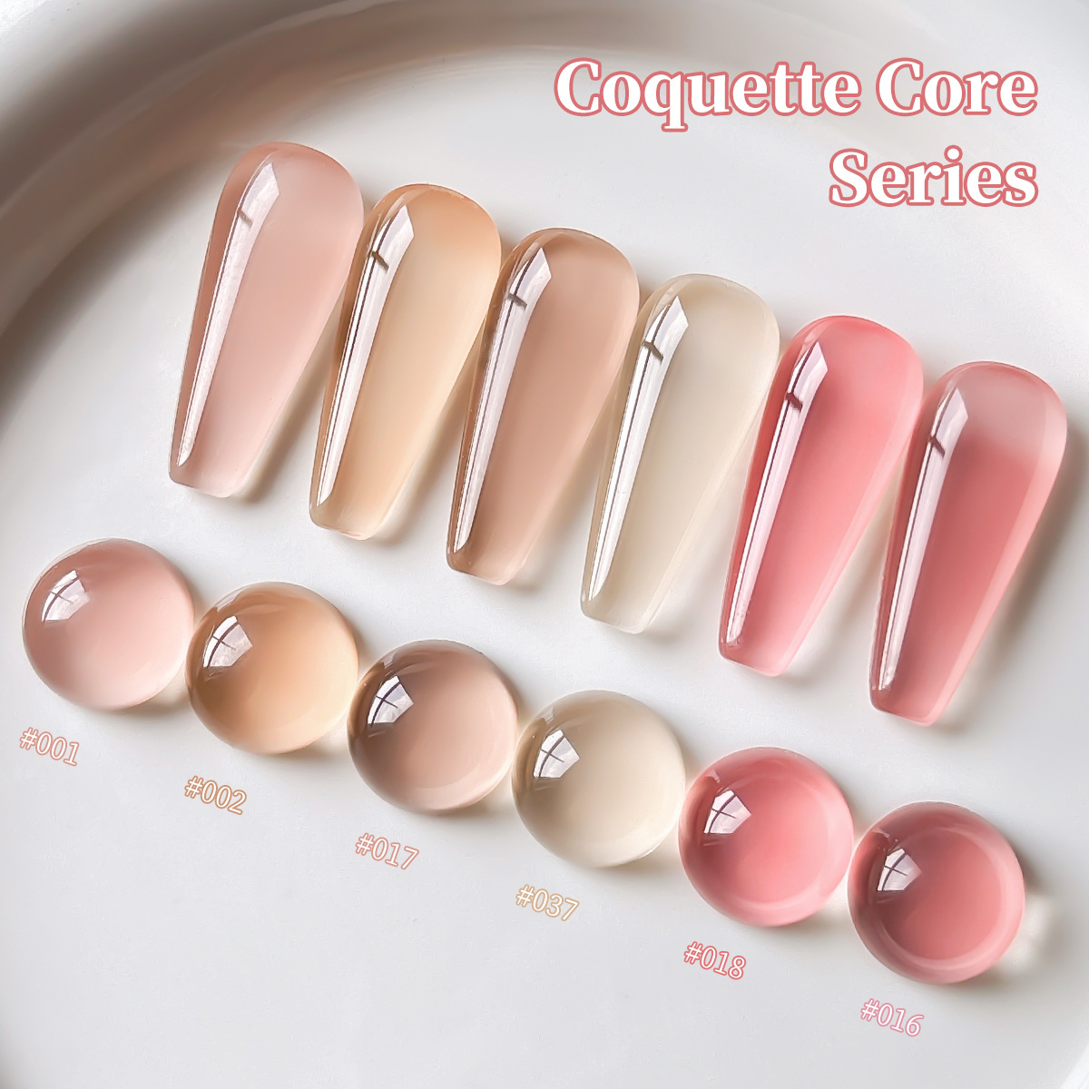 2025 nuevo popular, suave y versátil, jade blanco, polvo desnudo, pegamento de esmalte de uñas especial para salón de uñas