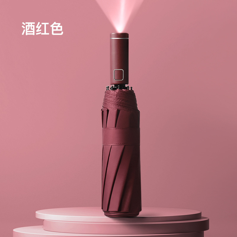 懐中電灯ワインレッド自動全遮光