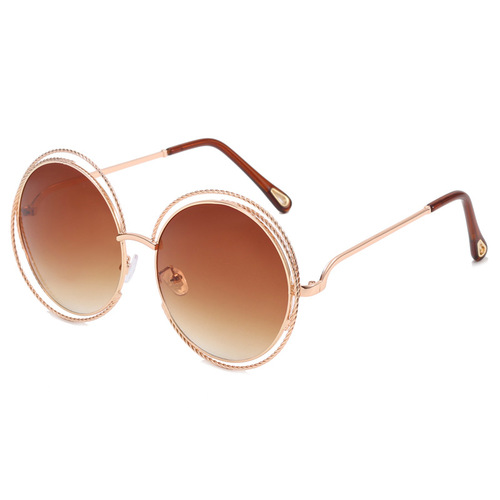 8048 upgraded version of the popular oversized round retro hollow sun glasses with gradient color, a face-shaping wonder.