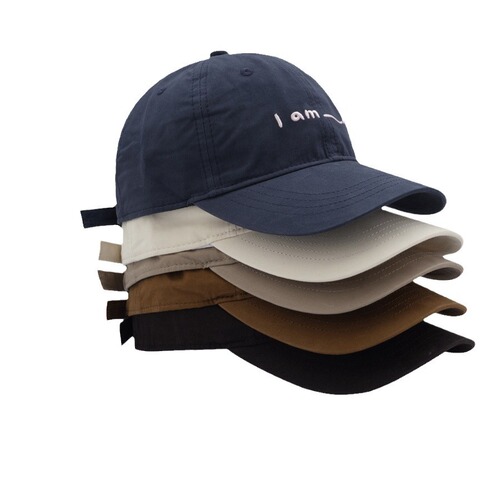 High-quality fashionable letter embroidery baseball cap for men and women, unisex spring sun hat, Korean version couple wide-brim duckbill hat