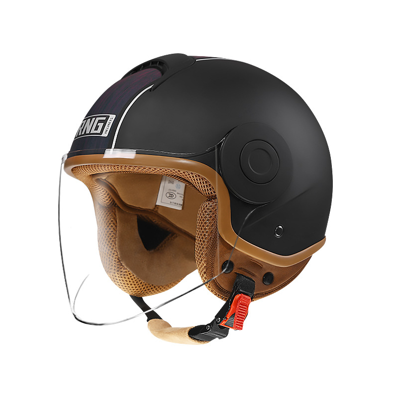 RNG nuevo estándar nacional 3C certificado motocicleta casco retro motocicleta casco 3/4 casco de los hombres y mujeres casco de coche eléctrico