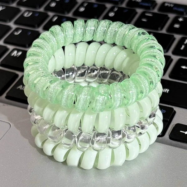 6# bright light green transparent color 4 pieces