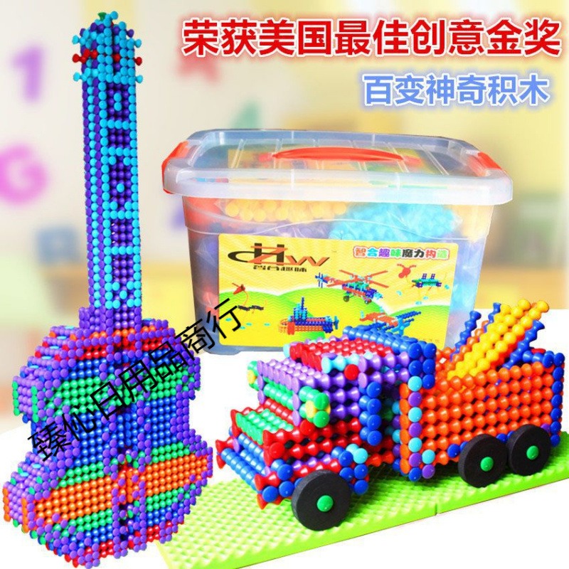 New Bamboo Stick Building Blocks Educational DIY Toys Kidsren's Handmade Versatile Stereo Assembly Space Building Toys