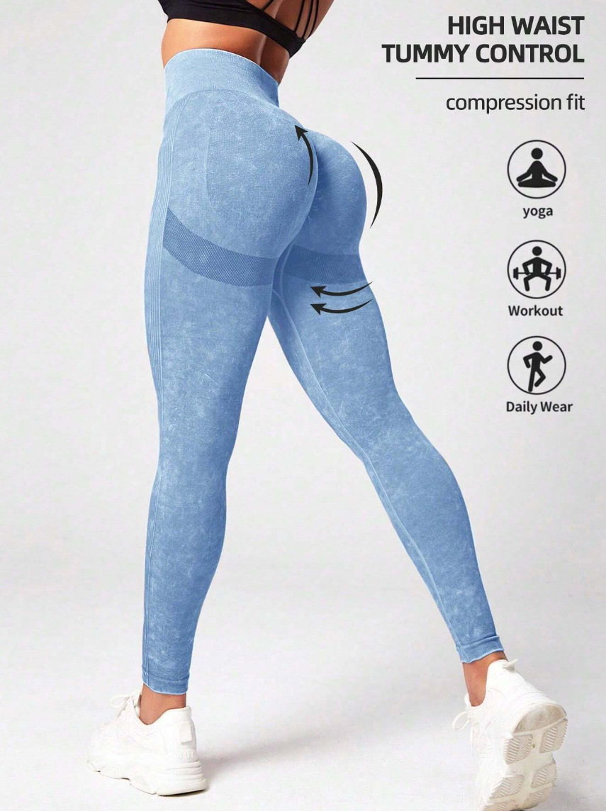 Damen Kleidung Wash Butt Lifting Scrunch Washed Nahtlose Yoga Pfirsich Hüftstrumpfhose_voghion.com