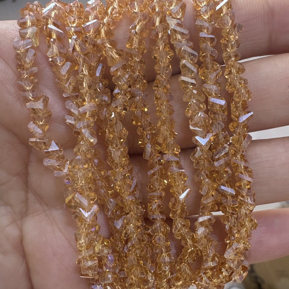 Collar de perlas de cristal de diamante de cristal triangular de 4 mm collar de perlas sueltas de bricolaje artesanal accesorios de ropa accesorios de cadena de teléfono móvil accesorios de cadena de teléfono móvil image 27