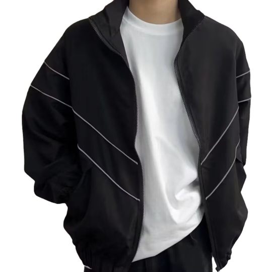 2024 Spring and Autumn Pi Handsome Jacket Men's Ins High Street Tide Brand Hong Kong Style Japanese Style Harajuku Style Korean Style Fashionable Loose Jacket