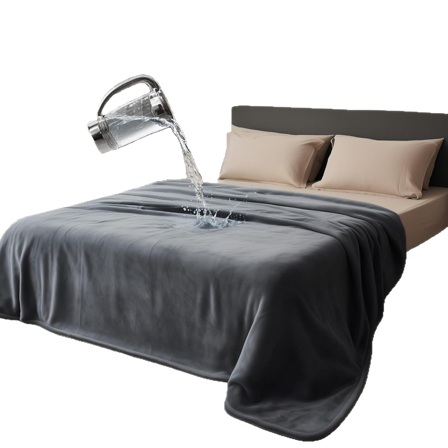 بطانية فروفلانل مزدوجة الجوانب للحيوانات الأليفة، بطانية زوجية مقاومة للماء