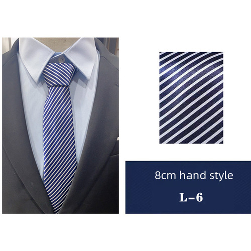 Suit lapel tie business style zipper-type knot-free blue black men's tie red stripe