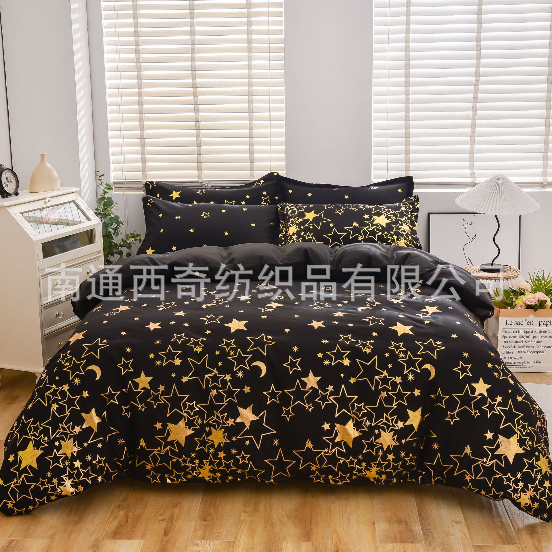 亚马逊易贝速卖通烫金叶子烫金玫瑰跨境家纺厂家供货多尺寸现货