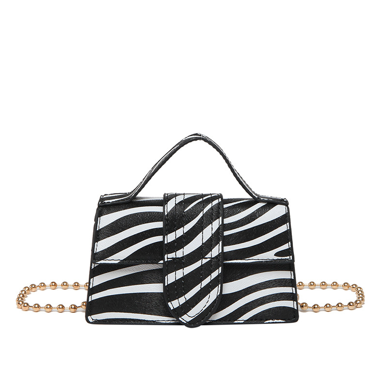 Bolso de cadena de textura transfronteriza 2025 verano nuevo bolso mini bolso de hombro con patrón de serpiente bolso de mensajero con patrón de cebra marea