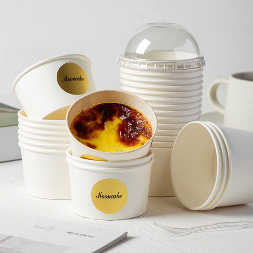 Taro puree baked milk box cup cupcake packaging high temperature resistant puff pastry dessert pudding packaging and baking