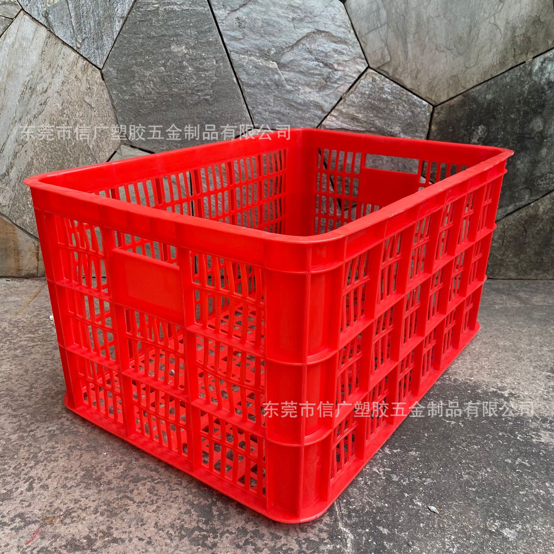 加厚塑料筐蔬菜箩筐超市水果周转胶筐镂空长方形大号快递物流框子