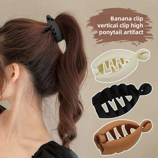 Banana Clip Vertical Clip Torsion Clip High Ponytail Fixing Artifact Hairpin Summer small size Less Hair Volume Vertical Hairpin Claw Clip for Women