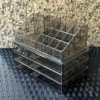 [Transparent Gray] 72-compartment storage box + lipstick top---hot sale