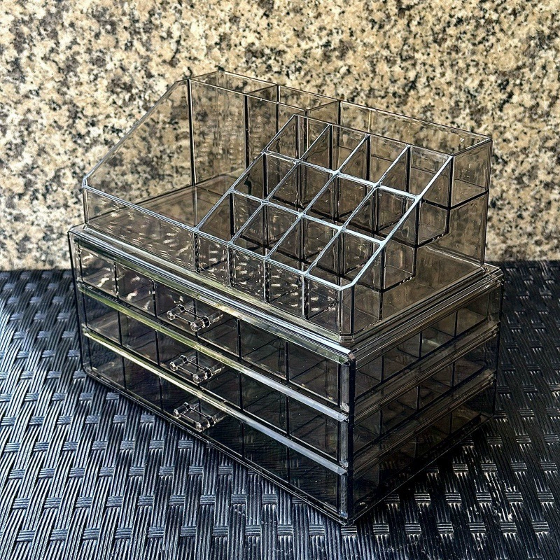 Jewelry Storage Box — Multi-layer 72-Compartment Organizer with Lipstick Top, 3-Drawer