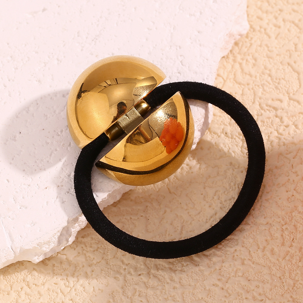 Accessori per capelli unisex, moda di nicchia, temperamento semplice, personalità, acciaio inossidabile, placcato oro, corda per capelli liscia, donna_voghion.com