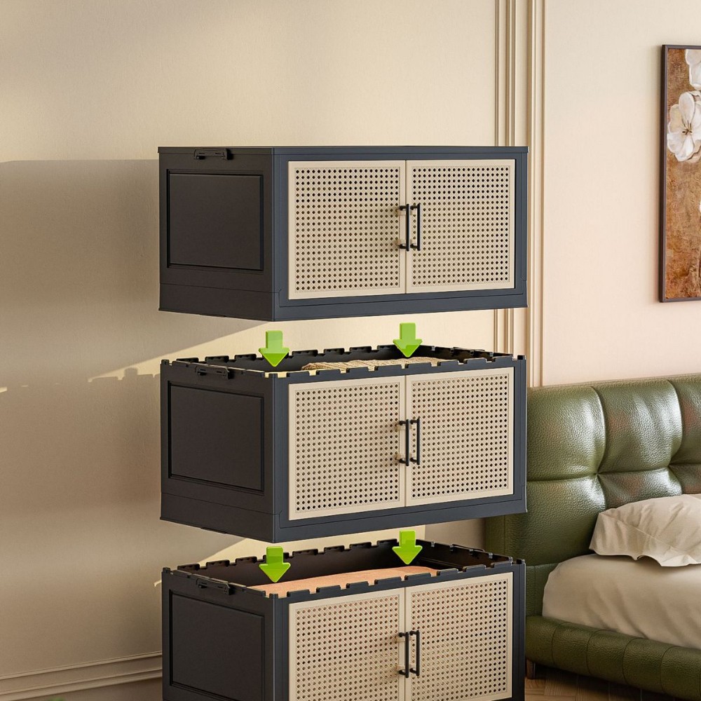 Second-Hand Storage Cabinet, Installation-Free, Thickened Folding Storage Box, Home Bedroom Clothes, Large-Capacity Storage Box, Snack Rack