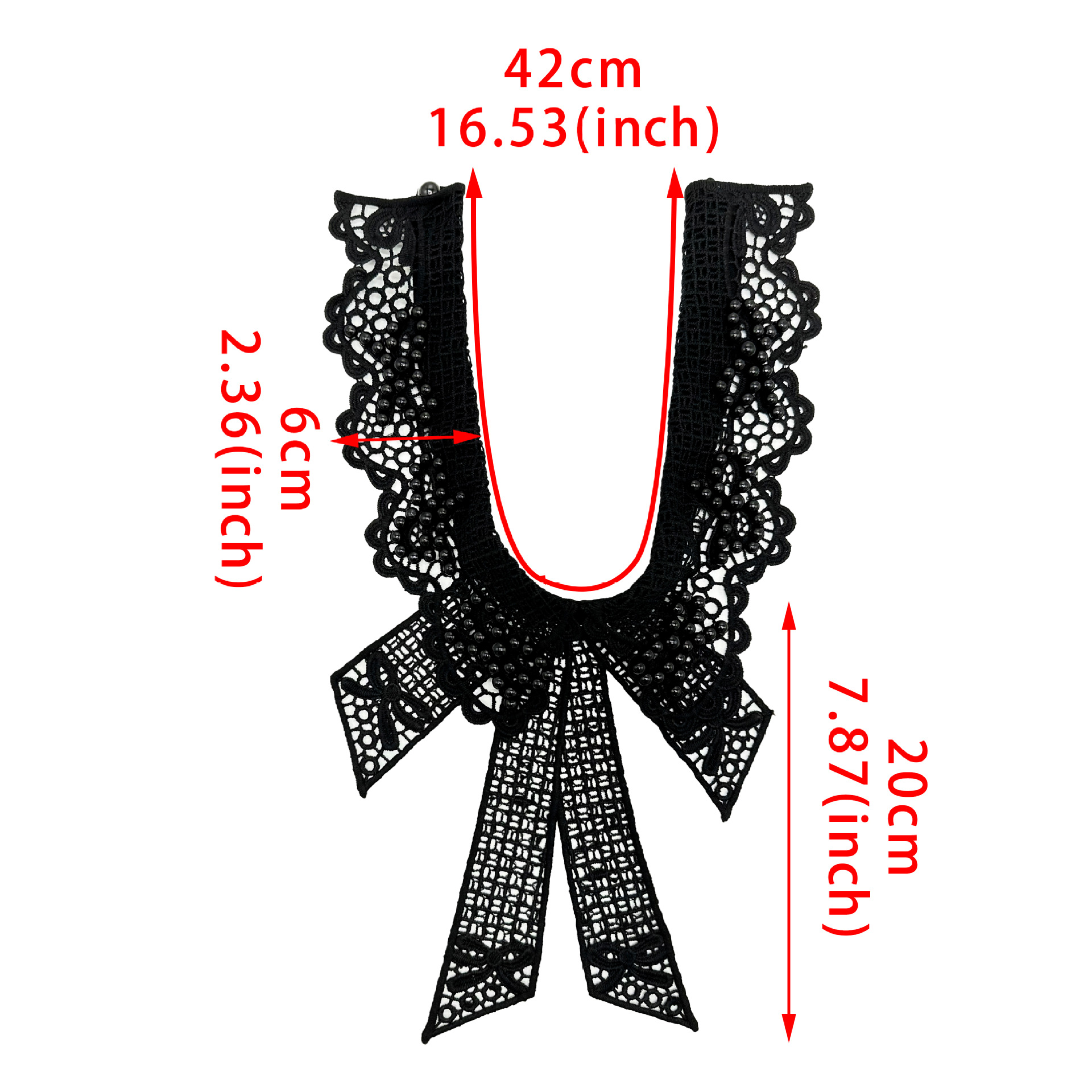Arco bordado de encaje camisa de cuello de lana falsa mujer versátil mujer otoño invierno collar anti-luz chal temperamento interior image 6