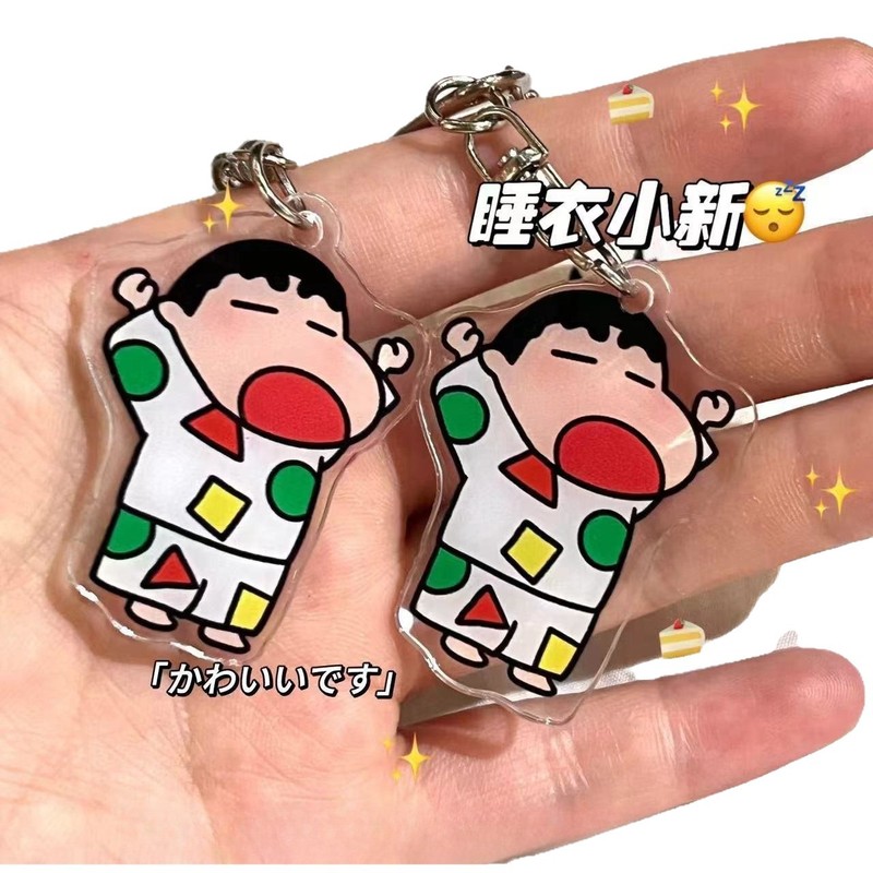 サンドイッチアクリルクレヨン漫画しんちゃんアニメーションプロモーション小さなギフトキーホルダー装飾スクールバッグペンダント人形|undefined