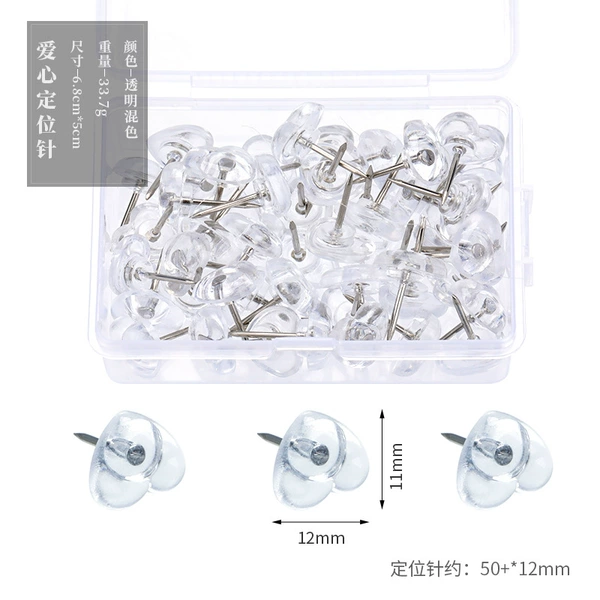 Love thumbtacks transparent color 50/box