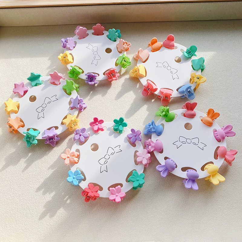 Cute Star Heart Shape Flower Plastic Resin Hair Clip 1 Set display picture 1