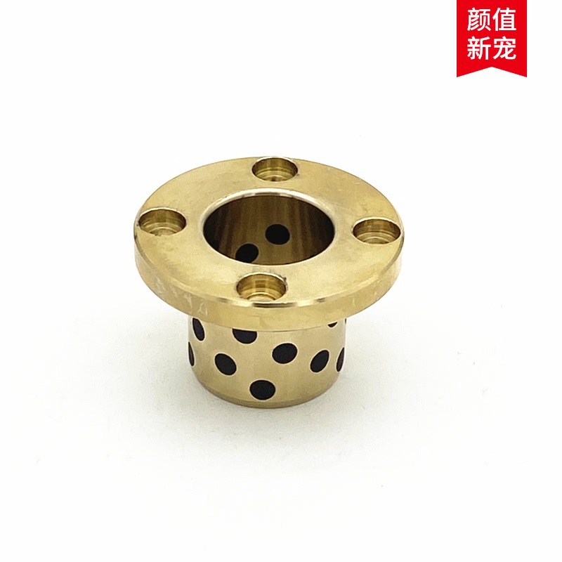 MPTZ16-20-25圆法兰石墨铜套导套耐磨自润滑轴承无油衬套OFR01-16