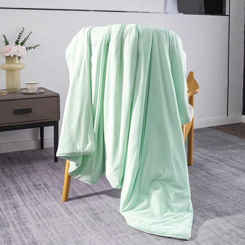 Japanese Technology A-Grade Cool-Feeling Silk Ice Cream Pillowcase Washable Summer Cooling Blanket Air Conditioner Blanket Summer Thin Sheet Wholesale