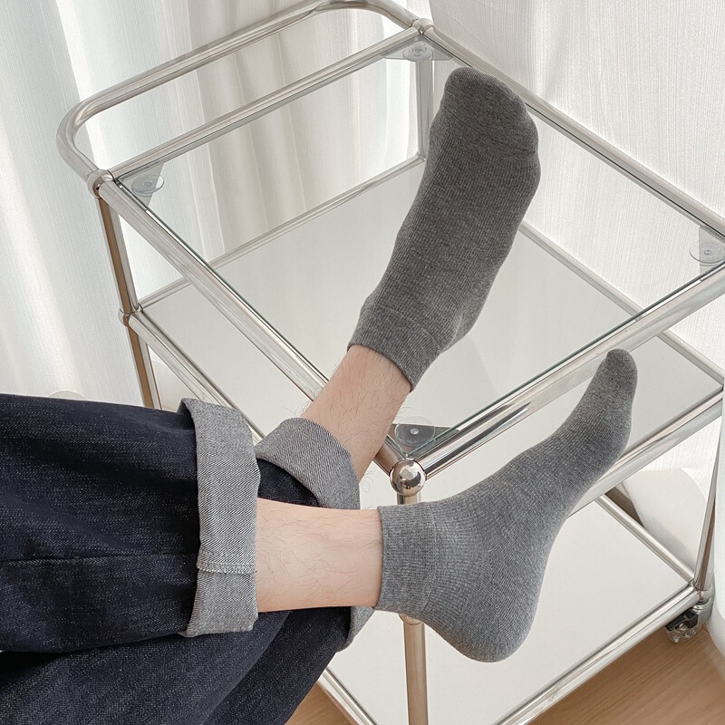 Men's socks spring and summer combed cotton simple short socks men's sweat absorbent breathable Joker boat socks Zhuji men's socks wholesale