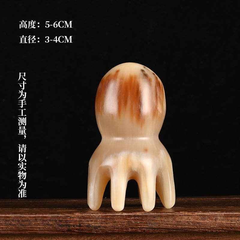 牛角櫛の頭の経絡櫛の規格品は頭皮を洗って櫛の頭をマッサージします。|undefined