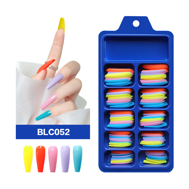 Blue Box Fake Nail Patch Finished Nail Patch Nail Patch Full Paste Ballet False Nail Long 100 Boxed