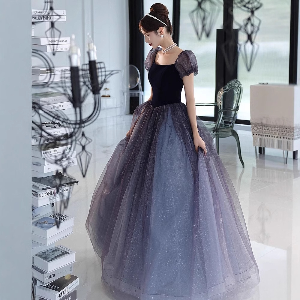 Vestido de noche luz lujo nicho alto sentido banquete temperamento estudiante 18 años adulto ceremonia arte examen anfitrión rendimiento image 4