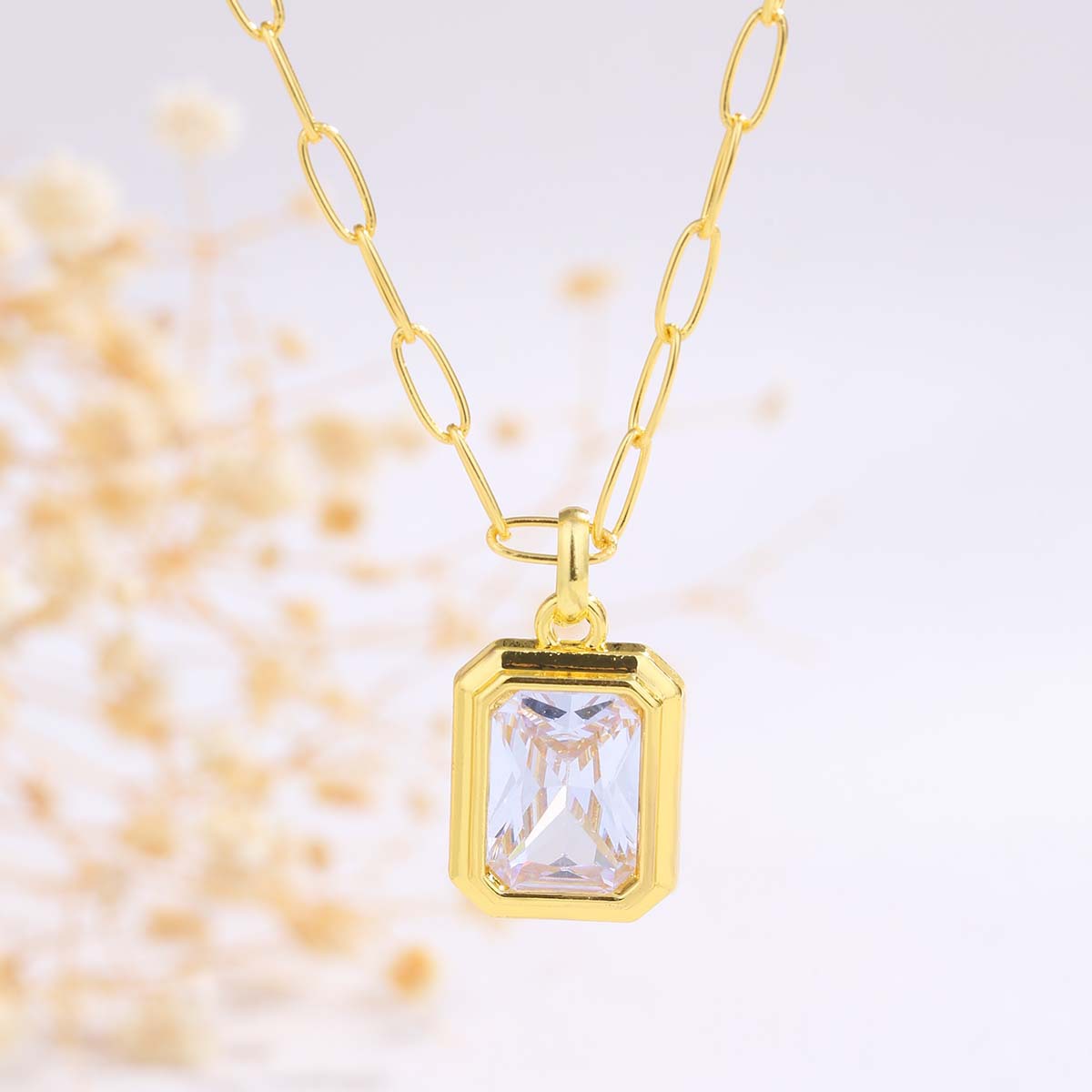 Fashion Ice Sugar Heart Square Diamond Necklace Women, Light Luxury Exquisite Colorful Hip-Hop Trendy Accessories Choker_voghion.com