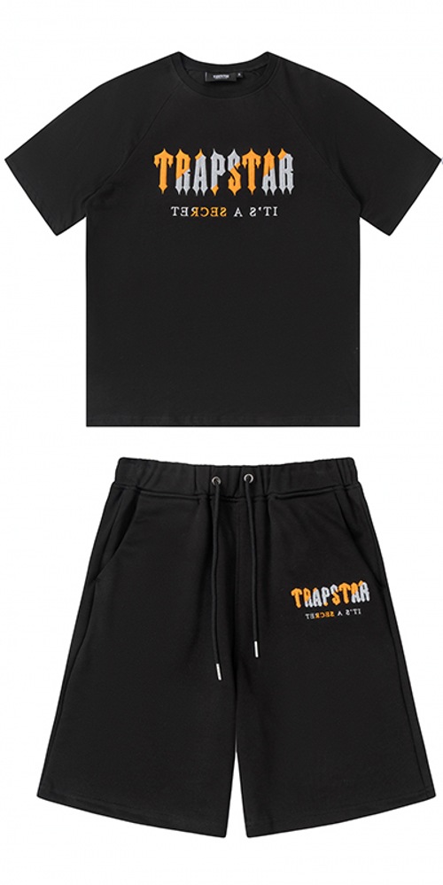 Trapstar Rainbow degradado carta cabeza de tigre bordado con capucha suéter pantalones largos deportes casual traje forrado de lana