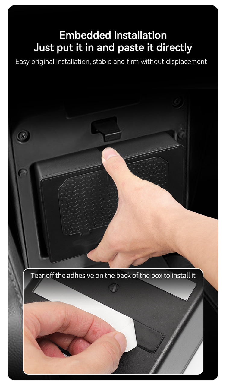 Suitable for 24-25 Mitsubishi Triton Armrest Box Hidden Storage Box L200 Car Storage Car Supplies