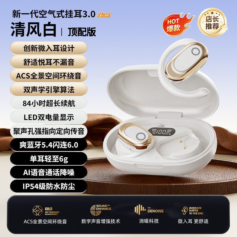 GT735Y 電子商取引人気の耳掛け式 OWS ノンインイヤーノイズキャンセリング Bluetooth ワイヤレス Bluetooth ヘッドセットは 130 度回転可能 °|undefined