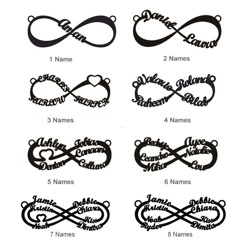 Infinity Eight-Character Necklace Design 1