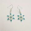 Platinum golden water, earrings, two-color accessory, wish, new collection, with snowflakes