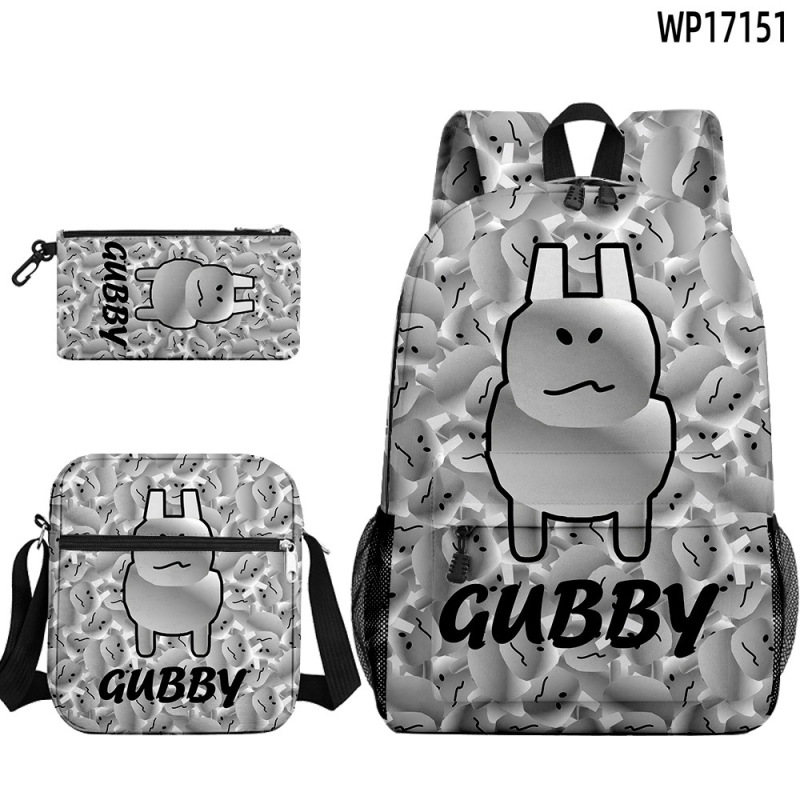 3D新製品クロスボーダーゲームRoblox Forsaken Gubbyランドセルペンケースショルダーバッグ3点セットプリント|undefined