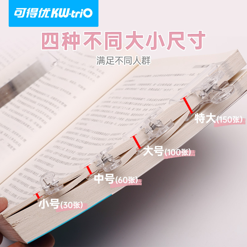 Kedeyou ins estilo transparente pequeño clip de papelería clip de plástico transparente clip de encuadernación clip de acrílico al por mayor