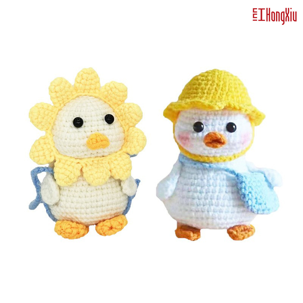 Bordado rojo Amazon nuevo transfronterizo hecho a mano crochet muñeca Inglés colgante DIY lana paquete de material de pato