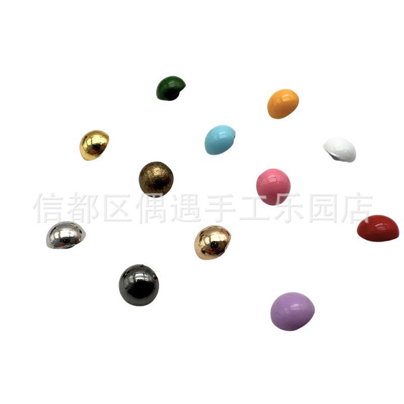 Mini Mushroom metal foot buckle poke twist stick diy handmade doll doll clothes accessories button