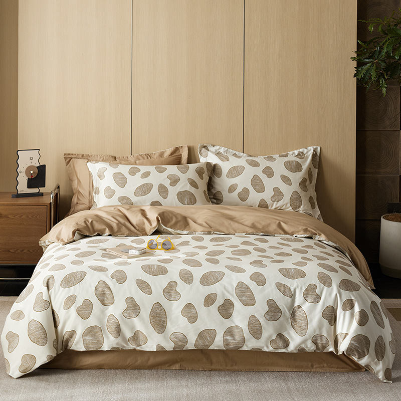 Retro estilo americano 100S algodón de lana larga cuatro piezas de algodón colchón de algodón cuatro piezas de sábanas de cama de alta calidad