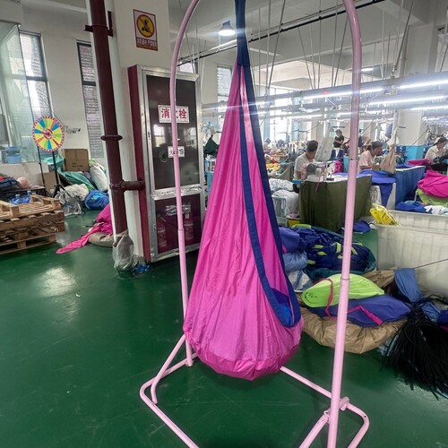 Children's swing indoor outdoor inflatable pad nylon pure cotton bag swing chair hammock with lights swing