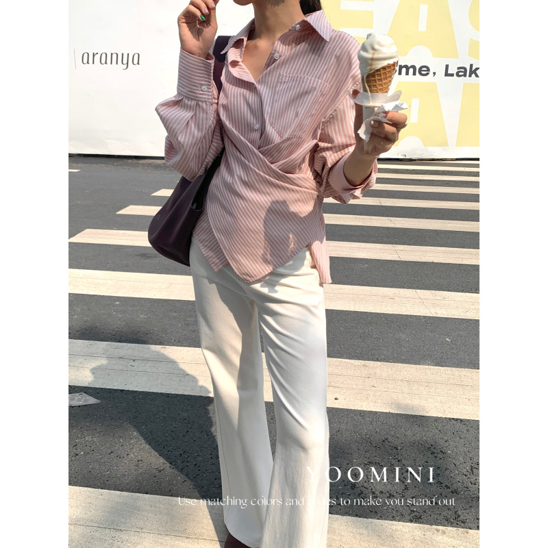YOOMINI-闲简约微喇白色牛仔裤2025初秋上新牛仔裤YS1-M16540-SR|undefined